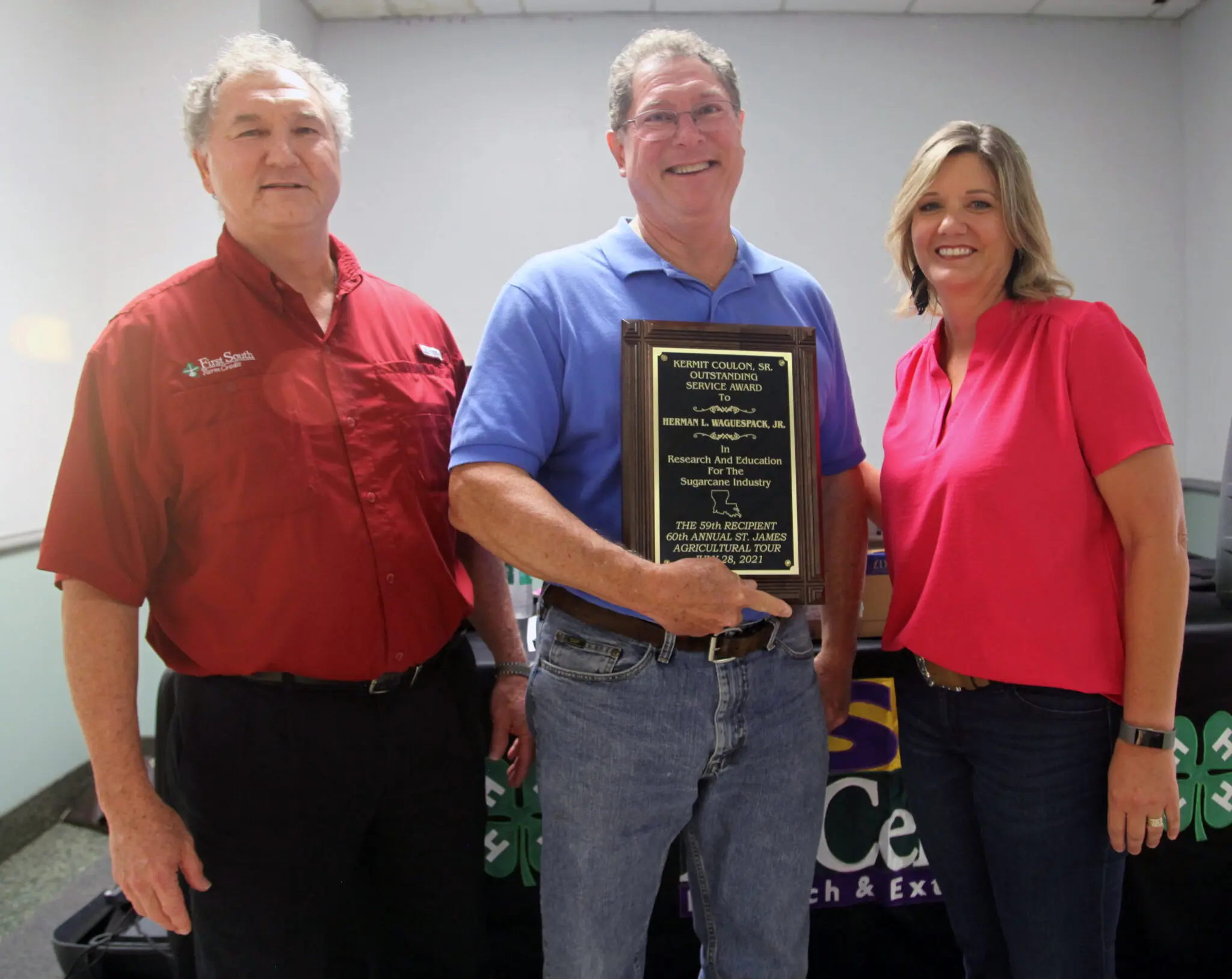 Waguespack, Gravois, Falgoust honored by St. James sugarcane industry