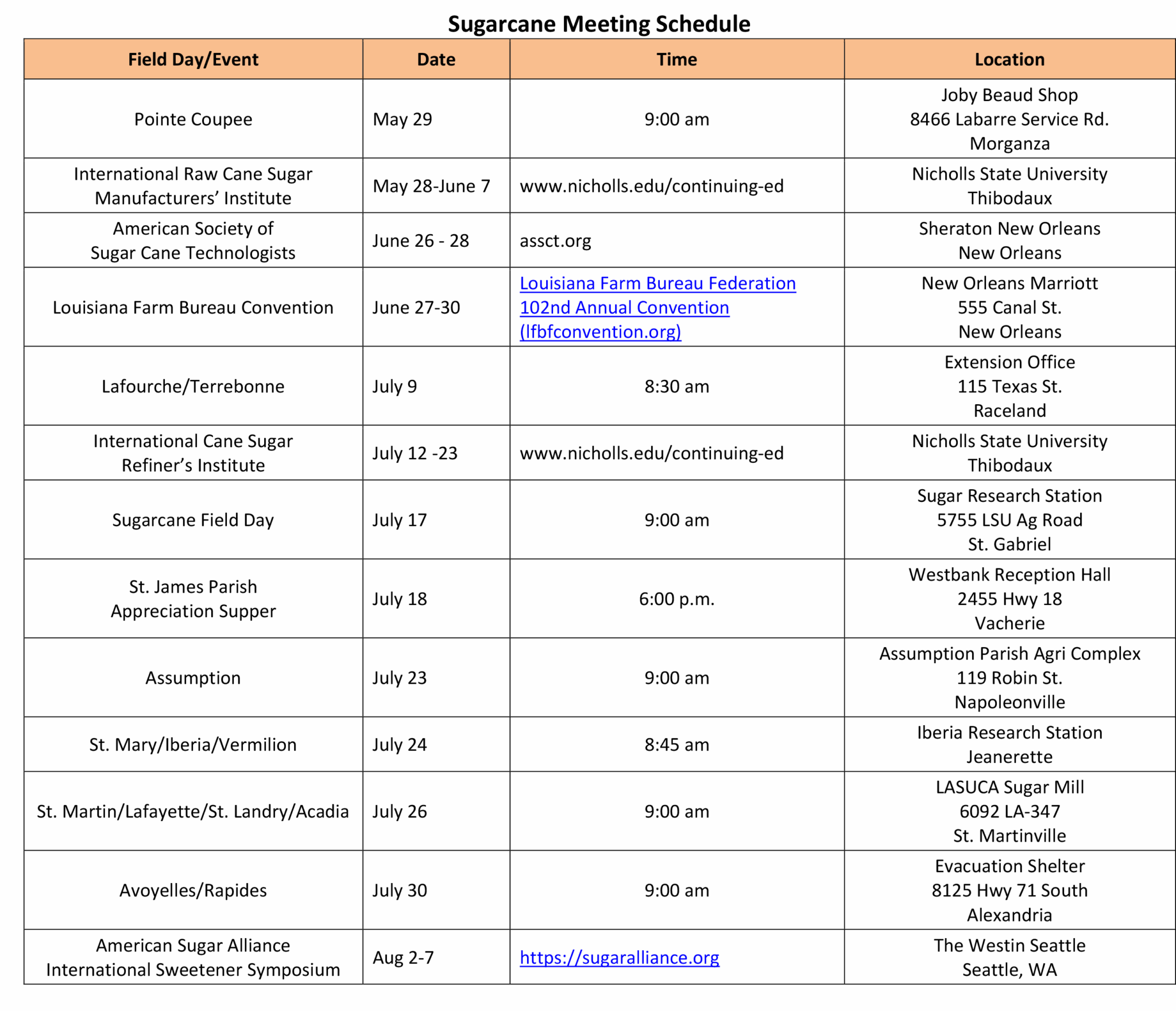 Sugarcane Field Day Season is Here!
