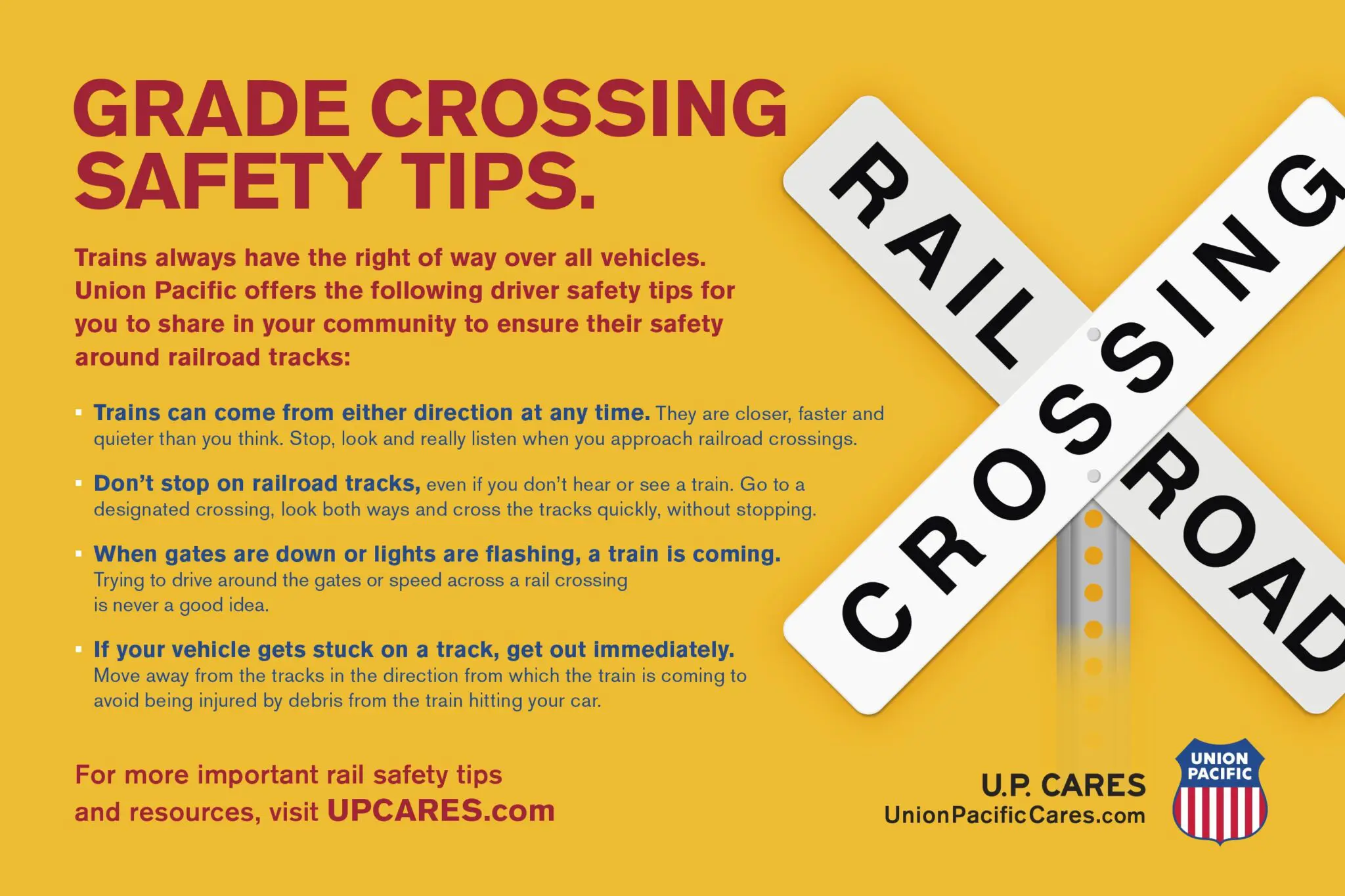 Grade Crossing Safety Tips