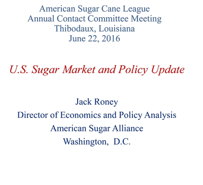 US Sugar Market 2016