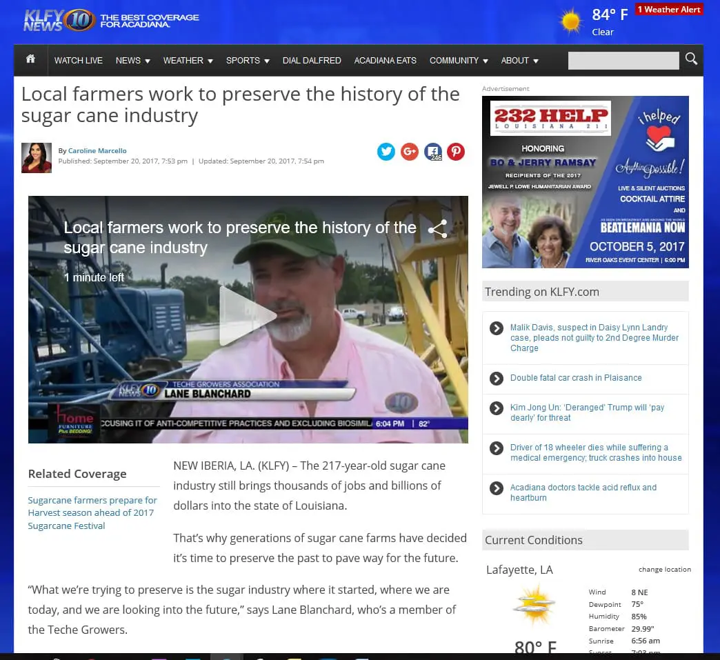 Teche Growers preserve Louisiana sugarcane history 