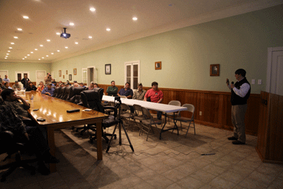 LSU Economist Deliberto and sugarcane farmers